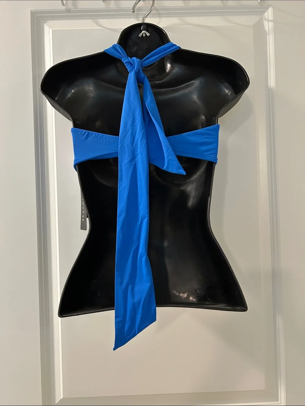 Seafolly Bright Blue Twist Front Bandeau Halter Bikini Top